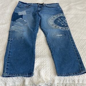 Ralph Lauren Distressed Blue Denim Jeans